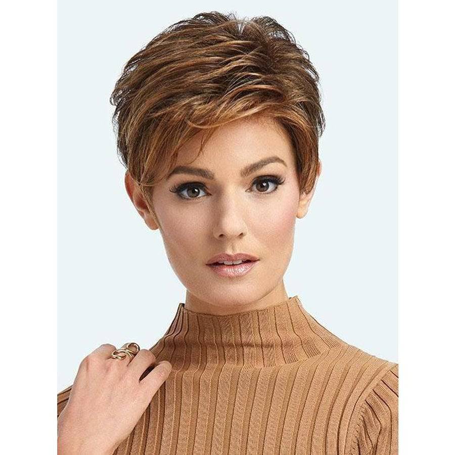 Raquel Welch Advanced French wig with natural, layered short hairstyle and sheer lace front