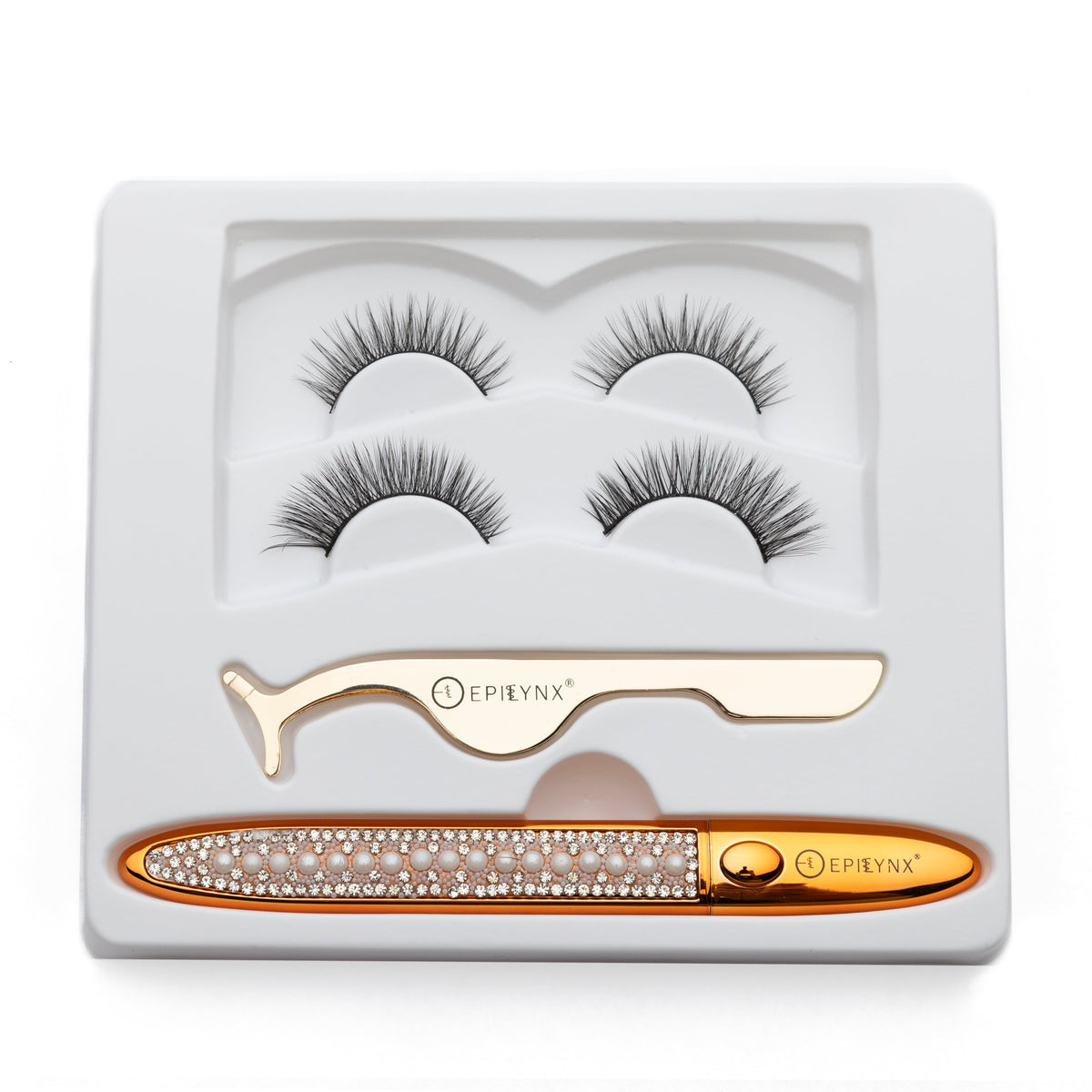 No-Glue Magnetic Lash Kit with waterproof eyeliner and reusable false eyelashes for sensitive eyes
