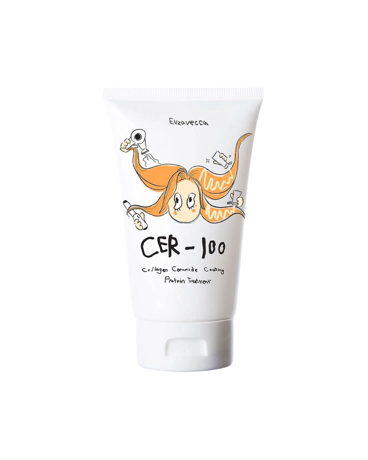 Elizavecca CER-100 Collagen Ceramide hair treatment bottle with packaging box for damaged hair repair