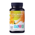 LIVS Collagen Gummies with Marine Collagen for Skin, Hair, Nails, and Joint Support in natural orange flavor
