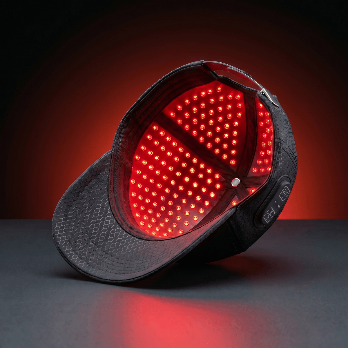 RevivPro Red Light Therapy Hair Growth Cap with 122 dual-wavelength LEDs and adjustable strap