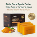 AMVital Turmeric Kojic Acid Soap bar for dark spots and uneven skin tone with turmeric and kojic acid ingredients
